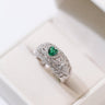 Vintage Heart - Shaped Emerald and Diamond Ring - floysun