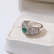 Vintage Heart - Shaped Emerald and Diamond Ring - floysun