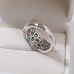 Vintage Heart - Shaped Emerald and Diamond Ring - floysun