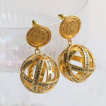 Vintage Hollow Ball Drop Earrings - floysun