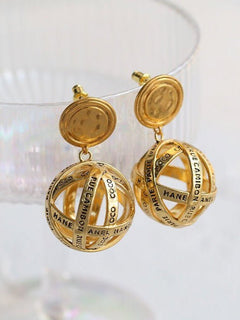 Vintage Hollow Ball Drop Earrings - floysun