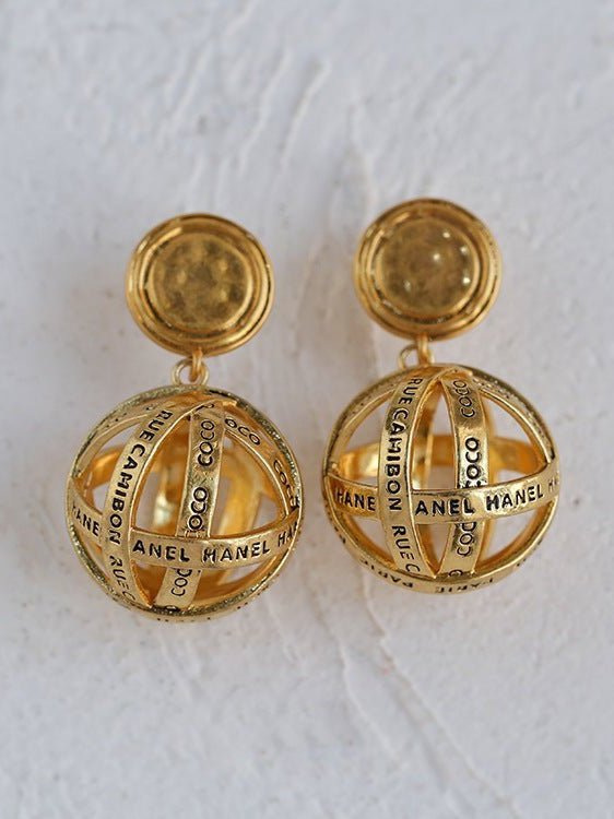 Vintage Hollow Ball Drop Earrings - floysun