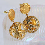 Vintage Hollow Ball Drop Earrings - floysun