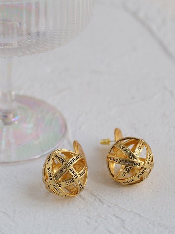 Vintage Hollow Ball Drop Earrings - floysun