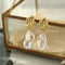 Vintage Lava Baroque Pearl Drop Earrings - floysun