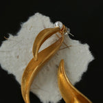 Vintage Leaf and Pearl Statement Earrings - floysun