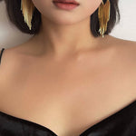 Vintage Matte Gold Wheat Tassel Earrings - floysun