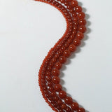 Vintage Red Onyx 12mm Round Beaded Necklace - floysun