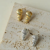 Vintage - Style Three - dimensional Conch Shell Earrings - floysun