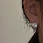 Vintage - Style Three - dimensional Conch Shell Earrings - floysun