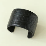 Vintage Wide Narrow Version Leather Statement Bracelet - floysun