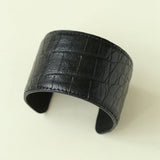 Vintage Wide Narrow Version Leather Statement Bracelet - floysun