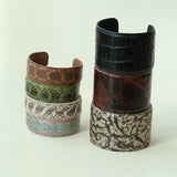 Vintage Wide Narrow Version Leather Statement Bracelet - floysun