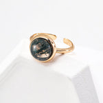 Water Grass Onyx Gemstone Open Ring - floysun