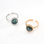 Water Grass Onyx Gemstone Open Ring - floysun