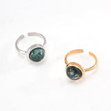 Water Grass Onyx Gemstone Open Ring - floysun