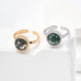 Water Grass Onyx Gemstone Open Ring - floysun