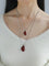 Waterdrop White Onyx Red Onyx Long Pendant Necklace - floysun