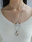 Waterdrop White Onyx Red Onyx Long Pendant Necklace - floysun