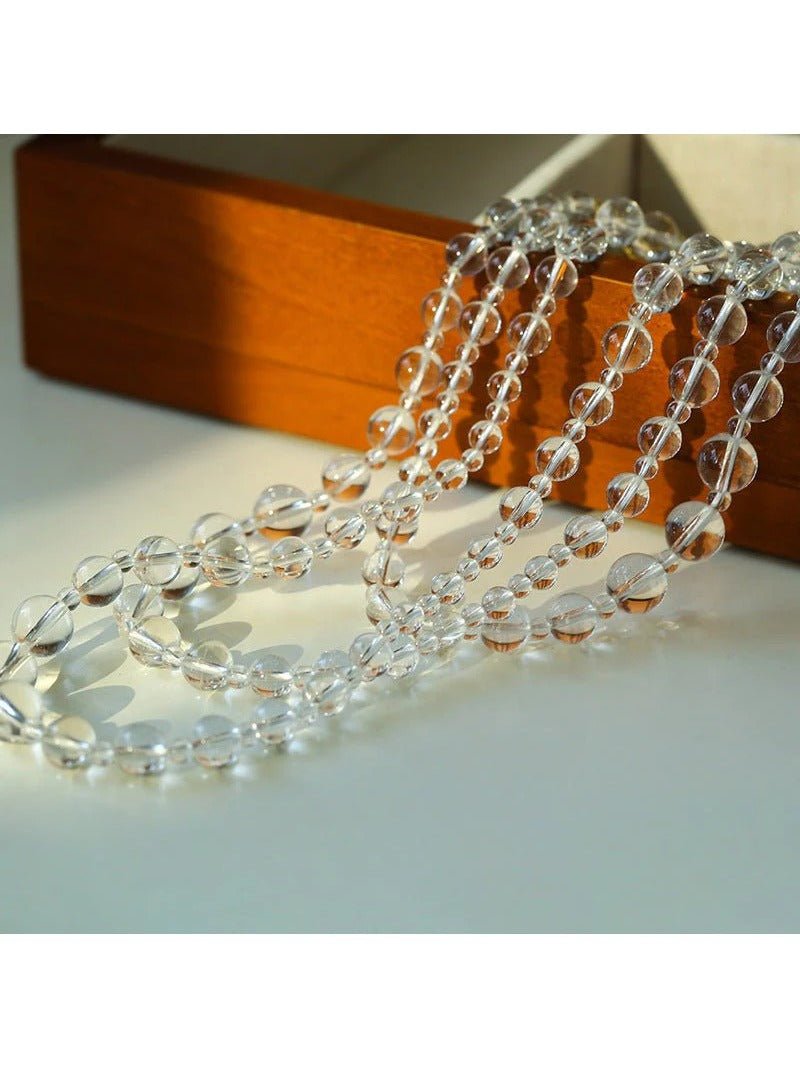 White Crystal Long Necklaces - floysun