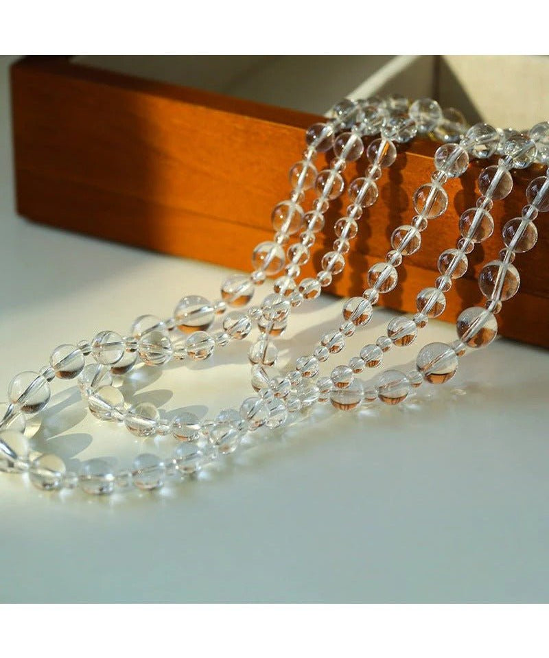 White Crystal Long Necklaces - floysun