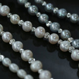 White Freshwater Pearl Silver Bean Necklace - White Pearl - floysun