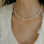 White Mother of Fritillary Pearl Necklace - floysun