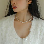 White Mother of Fritillary Pearl Necklace - floysun