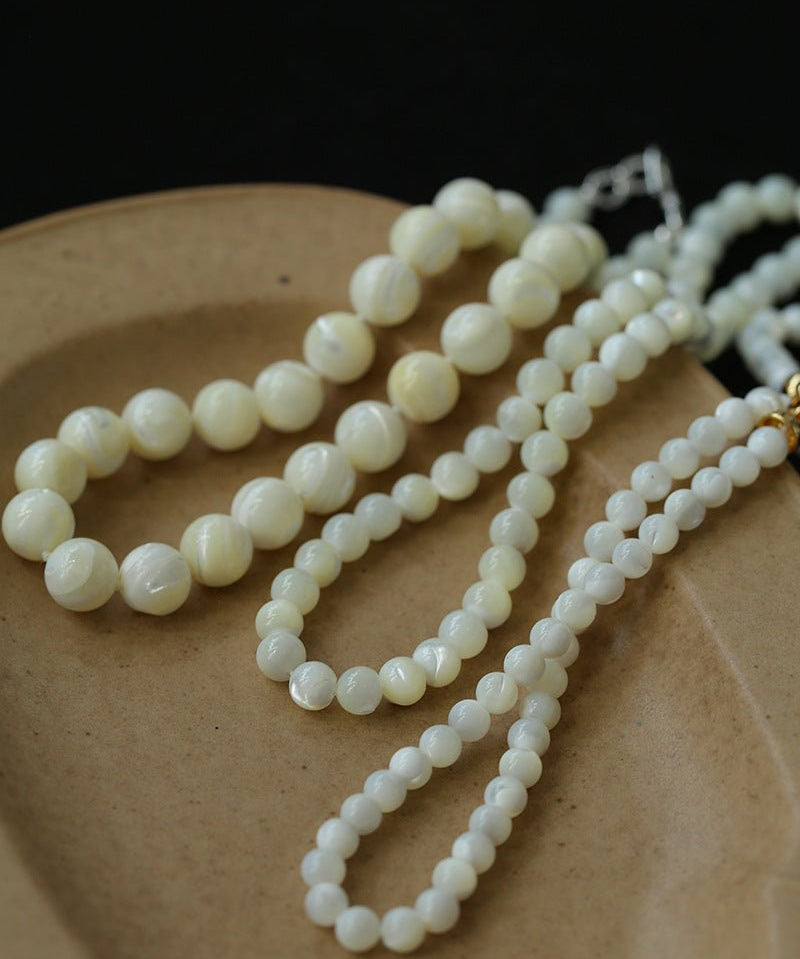 White Mother of Pearls Bead Necklace - floysun