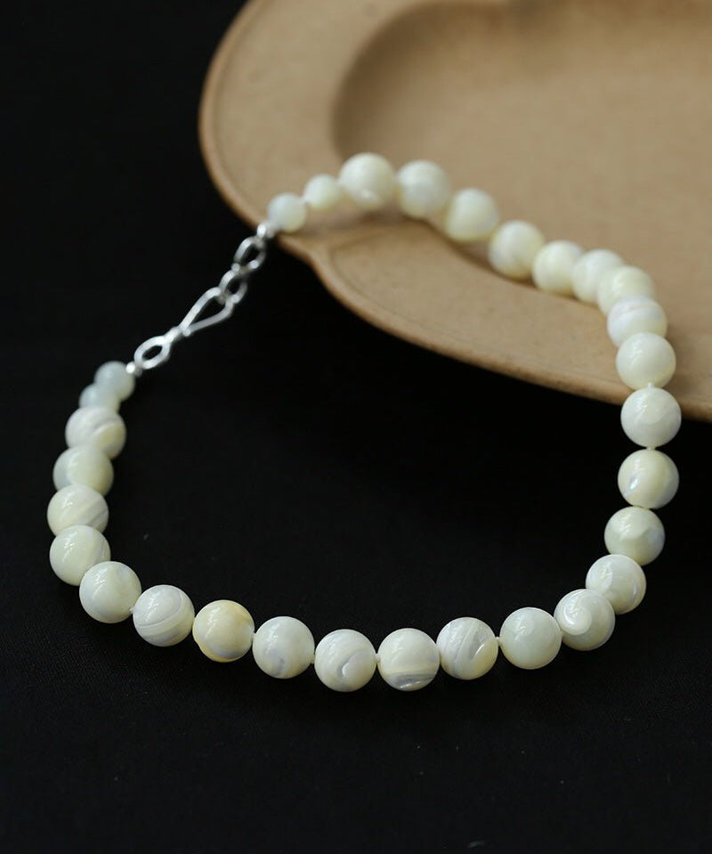 White Mother of Pearls Bead Necklace - floysun