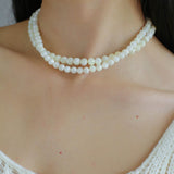 White Mother of Pearls Bead Necklace - floysun