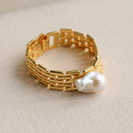 Wide Chain Baroque Pearl Bracelet - floysun