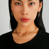 Willow Leaf Metal Chain Necklace - floysun