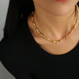 Willow Leaf Metal Chain Necklace - floysun