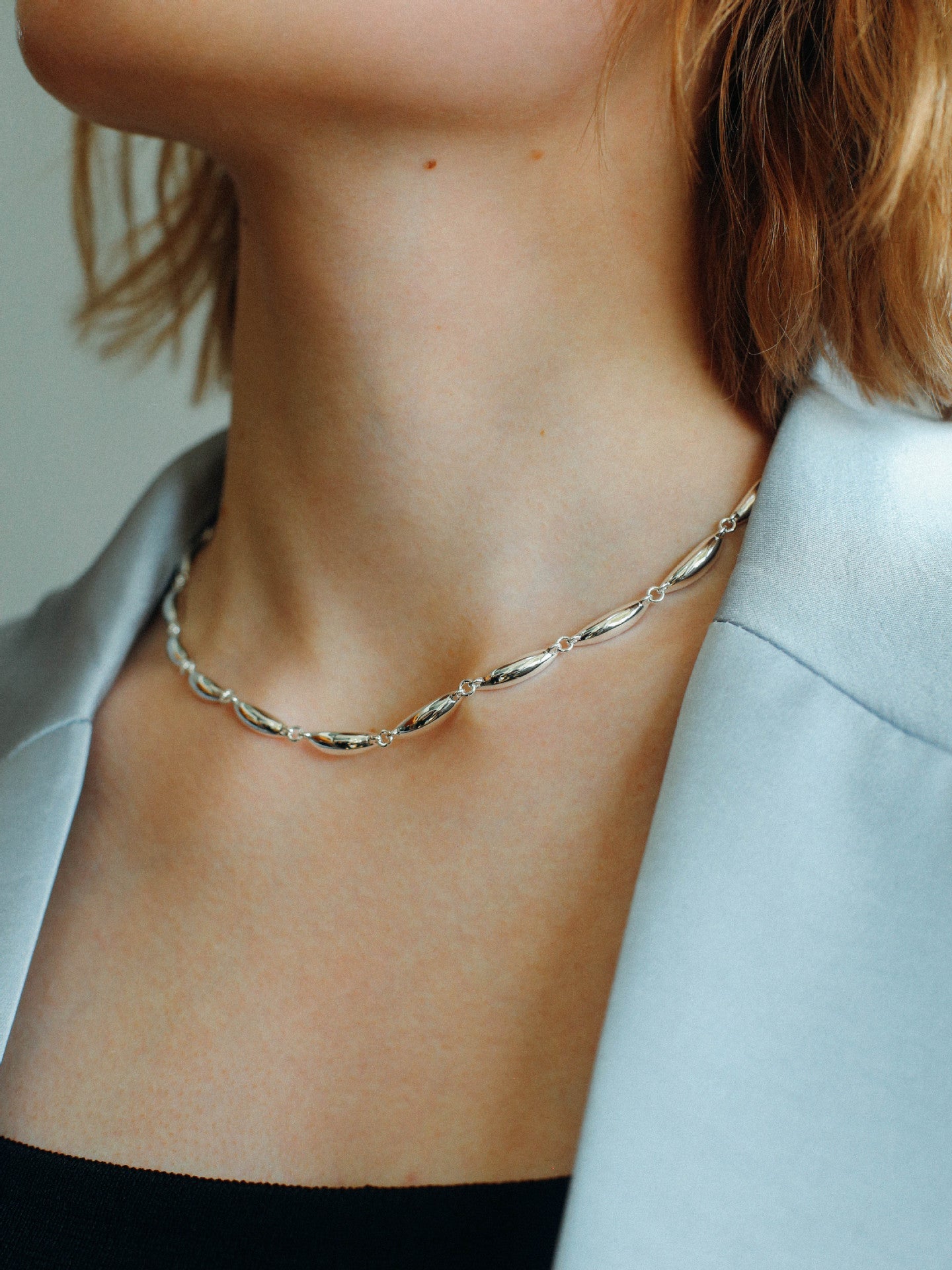 Willow Leaf Metal Chain Necklace - floysun