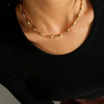 Willow Leaf Metal Chain Necklace - floysun