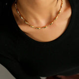 Willow Leaf Metal Chain Necklace - floysun