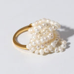 Woven Multi - Layer Freshwater Pearl Ring - floysun