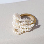 Woven Multi - Layer Freshwater Pearl Ring - floysun