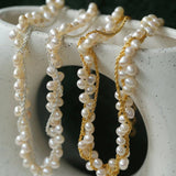 Wrapped Chain Wheat Ear Pearl Necklaces - floysun