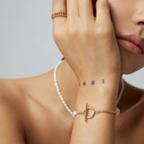 Natural Pearl OT Buckle Chain Bracelet