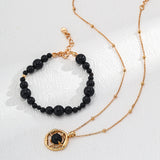 Glossy Black Onyx Beaded Bracelet