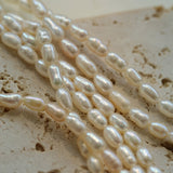 French Zircon Teardrop Pearl Necklace