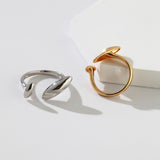 Sleek Faceted Minimalist Open Ring