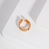 Double-Layer Asymmetric Pearl Open Ring