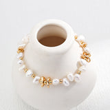 Elegant Mini Gold Beads and Pearls Bracelet