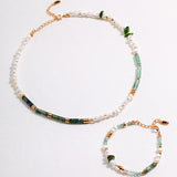 Multielement Gemstone and Pearl Beaded Bracelet