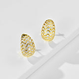 Vintage Full Pavé Wave Earrings