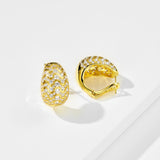 Vintage Full Pavé Wave Earrings