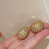 Vintage Full Pavé Wave Earrings